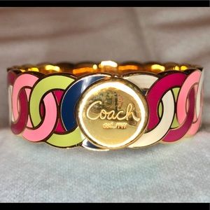 Multi-coloured COACH bangle